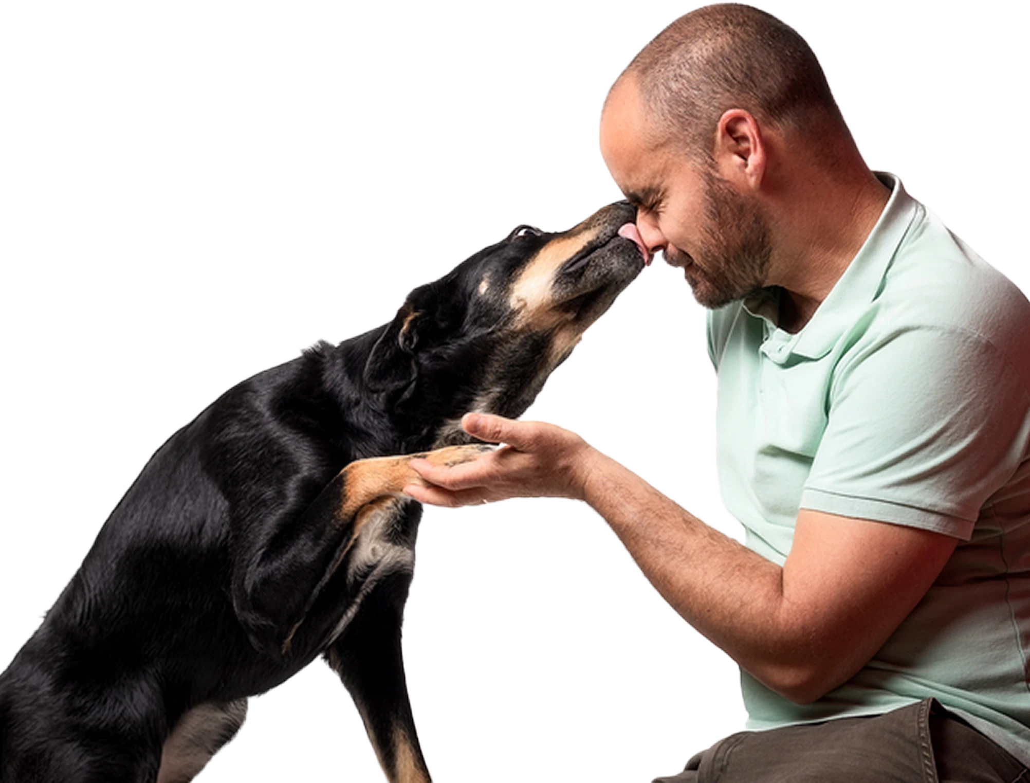 Carlos, Head Trainer, with his dog